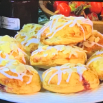 Alysia Vasey crab apple turnovers with rosehips, elderberry and sloe jam on James Martin’s Saturday Morning