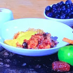 Simon Rimmer apple, dates and blueberry crumble recipe on Steph’s Packed Lunch