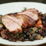 James Martin BBQ duck with carrots, wild mushrooms and reindeer moss recipe on This Morning
