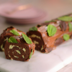 Nadiya Hussain chocolate mint roll recipe on Nadiya’s Fast Flavours