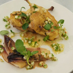 Marcus Wareing Poussin with braised chicory, pear and hazelnut salad on Masterchef The Professionals