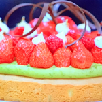 Prue Leith sable Breton tart with berries, pistachio cream and chocolate curls recipe on The Great British Bake Off