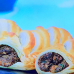 Prue Leith vegan sausage rolls with mushrooms and walnuts recipe on The Great British Bake Off
