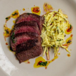 James Golding venison with celeriac remoulade and a maple and sloe dressing recipe on Sunday Brunch