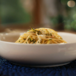 Mary Berry crab courgetti spaghetti with dell and lemon recipe on Love To Cook