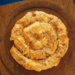 Mary Berry sausage spinach filo swirl with spinach and leeks recipe on Love To Cook