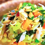 Melissa Hemsley rescue noodle soup with leftover chicken, vegetables and pumpkin seeds recipe on Lorraine