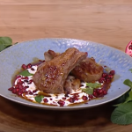 Jack Stein Mediterranean lamb chops with feta and pomegranate recipe on Steph’s Packed Lunch
