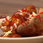 Simon Rimmer Yorkshire Pudding with beans and sausage recipe on Steph’s Packed Lunch
