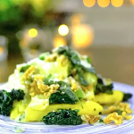 Jane Baxter polenta with leeks, kale and a blue cheese recipe on Go Veggie and Vegan