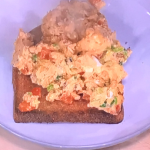 Jacqui Smith scrambled eggs on toast recipe on Steph’s Packed Lunch