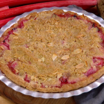 John Whaite rhubarb crumble tart recipe on Steph’s Packed Lunch