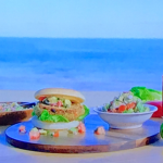 Ainsley Harriott Island Black Bean Burgers with Avocado Salsa and Hot Pepper Mayo recipe on Ainsley’s Good Mood Food