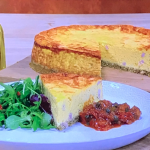Simon Rimmer savoury cheesecake with salad recipe on Steph’s Packed Lunch