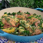 Ainsley Harriott chicken casserole with spring vegetables and bacon recipe on This Morning