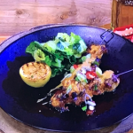 Freddy Forster chicken satay skewers recipe on Steph’s Packed Lunch