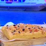 Paul Hollywood loaded focaccia bread with cherry tomatoes and olives recipe on This Morning