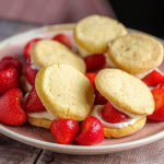 Simon Rimmer black pepper biscuits with strawberries and lemon ricotta recipe on Sunday Brunch