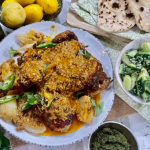 John Torode spatchcock chicken with cucumber salad, flatbread and chutney recipe on This Morning