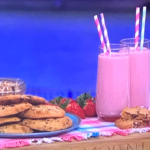 Rustie Lee chocolate chip cookies with strawberry milkshake recipe on This Morning