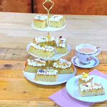 Ruby Bhogal Earl Grey infused cake with white chocolate cream recipe on Steph’s Packed Lunch