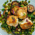 Simon Rimmer monkfish with summer vegetables recipe on Sunday Brunch