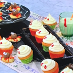 Juliet Sear spook-tacular bakes with vampire cupcakes and chocolate spider cookies recipe on This Morning