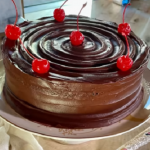 Juliet Sear epic Matilda cake with chocolate and cherries recipe on This Morning