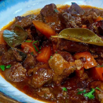 John Whaite beef stew with cheese biscuits recipe on Steph’s Packed Lunch