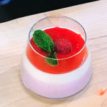 Giuseppe Dell’Anno raspberry panna cotta recipe on Steph’s Packed Lunch