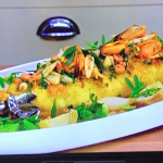 John Williams roast Monkfish with a clam, cockles, shallot, parsley and chicken sauce recipe on James Martin’s Saturday Morning