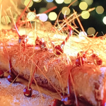 Michel Roux chocolate yule log with caramelised hazelnuts recipe on Christmas in Provence