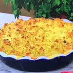 Rustie Lee’s Friday night fish pie with mushrooms and sweetcorn recipe on This Morning