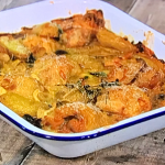 Simon Rimmer chicken thighs with potatoes and chestnuts recipe on Sunday Brunch