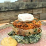 John Torode fish cakes with kippers, spinach and a poached egg recipe on This Morning