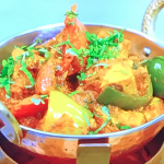 Dipna Anand Kari chicken curry with peppers and dried fenugreek recipes on James Martin’s Saturday Morning