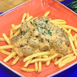 Sabrina Ghayour meatball and mushroom stroganoff recipe on Steph’s Packed Lunch