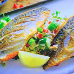Lisa Snowdon Pan-Fried Mackerel with Warm Herb and Rice Salad recipe on Ainsley’s Fantastic Flavours