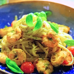 Louis Smith prawn and pesto linguine on Ainsley’s Fantastic Flavours