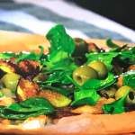 Sandro’s healthy veggie pizza with olives and spinach recipe on Lorraine