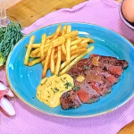 Simon Rimmer steak and chips with Bearnaise sauce recipe on Steph’s Packed Lunch