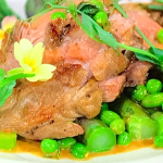James Golding Hampshire lamb rump with asparagus and peas recipe on Sunday Brunch