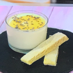 Simon Rimmer lemon posset with lavender shortbread recipe on Sunday Brunch