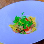 Pip Lacey Fresh Farfalle Pasta with Lamb, Mint and Pea recipe on James Martin’s Saturday Morning