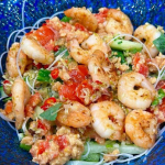 Simon Rimmer spicy Thai prawn noodle salad recipe on Steph’s Packed Lunch