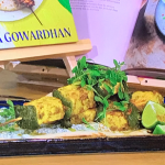 John Gregory Smith saffron infused paneer skewers recipe on Sunday Brunch