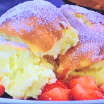 Wolfgang Puck souffle kaiserschmarrn with strawberry compote recipe on James Martin’s Saturday Morning