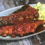 Simon Rimmer super ribs with BBQ sauce and potato salad recipe on Sunday Brunch