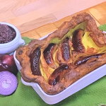 Rosemary Shrager toad in the hole with caramelised onions recipe on Steph’s Packed Lunch