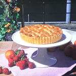 John Whaite strawberry and apricot tart with ice cream and custard recipe on Steph’s Packed Lunch